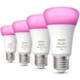 Philips Hue E27 pack of four 4x570lm 60W - White & Color Ambiance