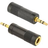 1x Jack 3.5 mm Male - 1x Jack 6.35 mm Female, negru