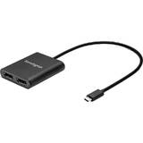 K38280WW 1x USB Tip C Male - 2x DisplayPort 1.2 Female, negru