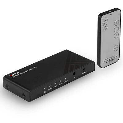 Adaptor Lindy Switch HDMI 4K 60Hz, 3x HDMI In, 1x HDMI Out
