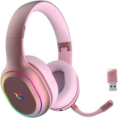 Casti Over-Head AQIRYS Gaming Lyra Wireless Pink