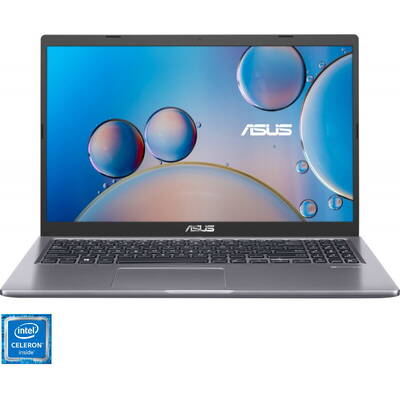 Laptop Asus 15.6'' X515KA, FHD, Procesor Intel Celeron N4500 (4M Cache, up to 2.80 GHz), 8GB DDR4, 256GB SSD, GMA UHD, No OS, Slate Grey