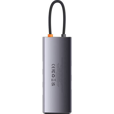 Hub USB Baseus Metal Gleam Series 7 in 1 USB Type C - 2 x HDMI / 3 x USB 3.2 Gen. 1/1 x Power Delivery / 1 x RJ-45 Ethernet Gray