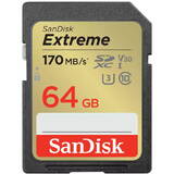 Card de Memorie SanDisk Extreme SDXC 64GB 170/80 MB/s V30 UHS-I U