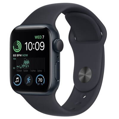 Smartwatch Apple Watch SE2, 40mm Aluminium Midnight cu Midnight Sport Band Regular + GPS