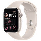 Smartwatch Apple Watch SE2, 44mm Aluminium Starlight cu Starlight Sport Band Regular + GPS