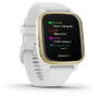 Smartwatch Garmin Venu Sq, aluminiu auriu, curea silicon alb