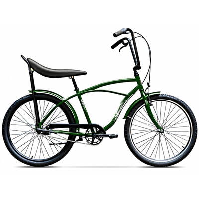 Pegas Bicicleta Strada 1, cadru otel 17inch, 1 viteza, roti 26inch, culoare verde natura