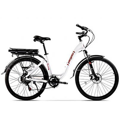 Pegas Bicicleta electrica Comoda Dinamic, baterie LG 36v/10.4Ah, autonomie 60km, roti 26 inch, alb