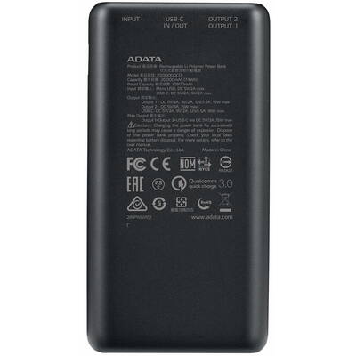 ADATA Baterie portabila P20000QCD Black