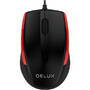 Mouse Delux M321BU Black-Red