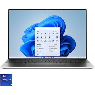 Ultrabook Dell 17'' XPS 17 9720, UHD+ InfinityEdge Touch, Procesor Intel Core i9-12900HK (24M Cache, up to 5.00 GHz), 64GB DDR5, 2TB SSD, GeForce RTX 3060 6GB, Win 11 Pro, Platinum Silver, 3Yr ProSupport