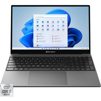 Laptop MicroTech 15.6'' Corebook CB15B, FHD, Procesor Intel Core i7-1065G7 (8M Cache, up to 3.90 GHz), 16GB, 512GB SSD, Intel Iris Plus, Win 11 Pro + Liber OS, Grey