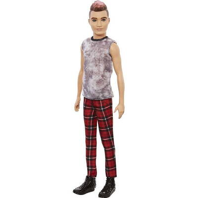 MATTEL Barbie Fashionistas Ken Red checkered pants