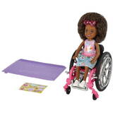 MATTEL Barbie Chelsea Wheelchair Brown Hair HGP29
