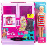 Dulap Barbie cu o papusa si accesorii 