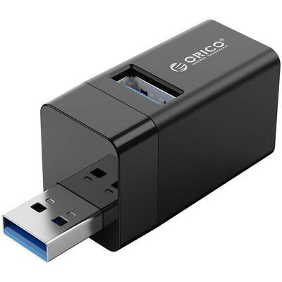 Hub USB Orico MINI-U32 Mini 3-in-1, negru