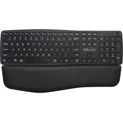 Tastatura Delux GM908CV Wireless &amp; Bluetooth Black