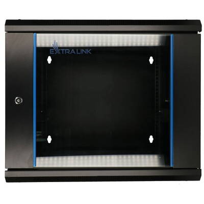 Rack EXTRALINK Wall cabinet 9U 600x600 black two sections