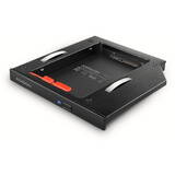 Enclosure AXAGON RSS-CD12 2.5" SSD/HDD caddy into DVD slot, 12.7 mm, LED, ALU