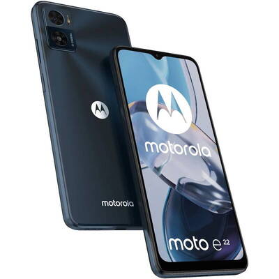 Smartphone MOTOROLA Moto E22, Ecran 90 Hz, 32GB, 3GB RAM, Dual SIM, 4G, Tri-Camera, Astro Black