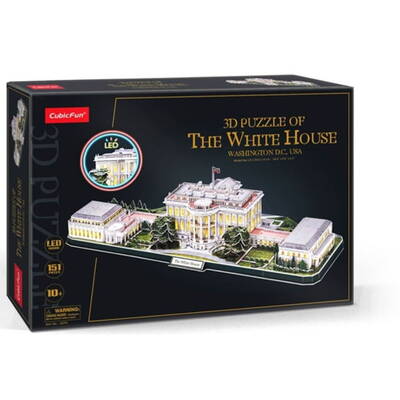 Puzzle Cubic Fun 3D LED White House