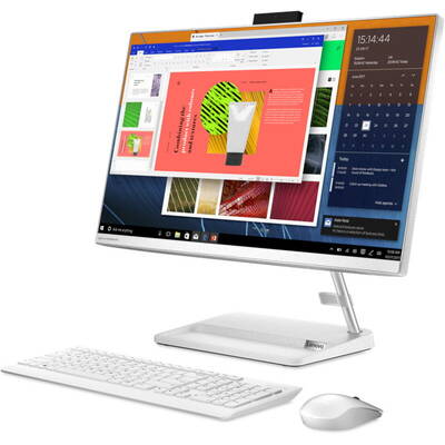 Sistem All in One Lenovo IdeaCentre 3 24ITL6, 23.8 inch FHD IPS, Procesor Intel Core i3-1115G4 4.1GHz Tiger Lake, 8GB RAM, 256GB SSD, UHD Graphics, Camera Web, no OS