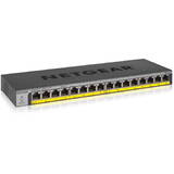 GS116LP Unmanaged Gigabit Ethernet (10/100/1000) Power over Ethernet (PoE) Black