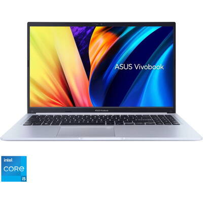 Laptop Asus 15.6'' Vivobook 15 X1502ZA, FHD, Procesor Intel Core i5-1240P (12M Cache, up to 4.40 GHz), 8GB DDR4, 512GB SSD, Intel Iris Xe, No OS, Icelight Silver