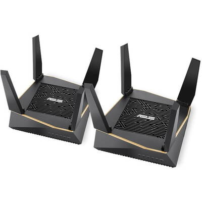 Router Wireless Asus AiMesh AX6100 Gigabit Ethernet Tri-band (2.4 GHz / 5 GHz / 5 GHz) 4G Black ( 2pack)