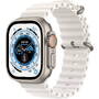 Smartwatch Apple Watch Ultra, 49mm Titanium cu White Ocean Band, GPS + Cellular