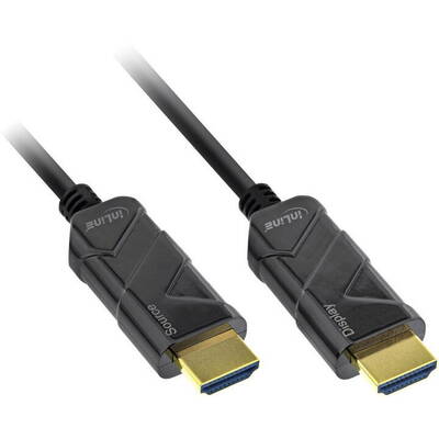 InLine Cablu HDMI 8K4K AOC Kabel, schwarz - 10m