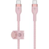 Cablu Date BoostCharge USB-C/USB-C braided silicone 2 m, pink