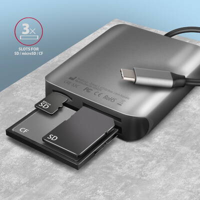 Card Reader AXAGON CRE-S3C, USB-C 3.2 Gen 1