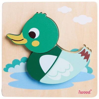 Puzzle iWood Animal Duck wooden 11025C