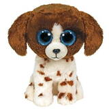 Jucarie Plush Beanie Boos Dog brown-white - Muddles 15 cm 36249