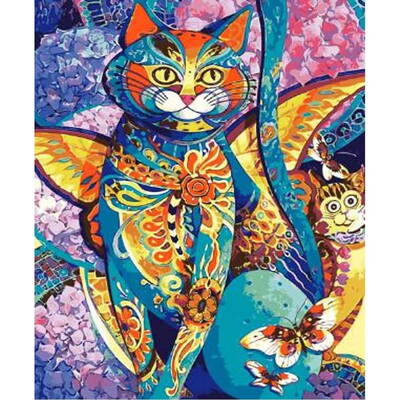 Jucarie creativa Norimpex Image Painting by numbers - Cat with wings NO-1006811