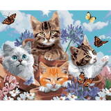 Jucarie creativa Norimpex Diamond mosaic - Cats with butterflies NO-1006378