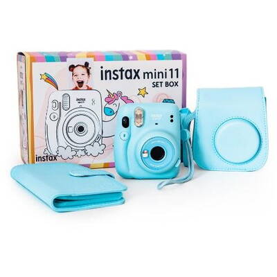 Aparat foto compact FUJIFILM Instax mini 11 big set (camera, album, cover) blue