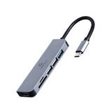 Docking Station Gembird USB-C 6in1, HDMI, USB 3.1, USB 2.0x2, card reader