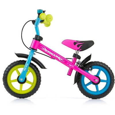 Milly Mally Bicicleta de echilibru Dragon cu frana multicolora