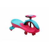 Masinuta Swing Car Gravitational Vehicle LED, Roti Cauciucate, Volan Rotire 360 Grade, Pink-Sky, 3 Ani +