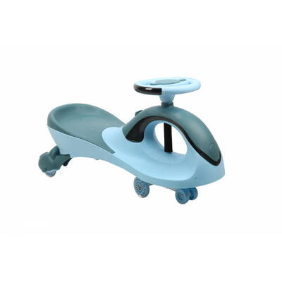 Hot Hit Ride-on Swing Car with music and light blue-gray