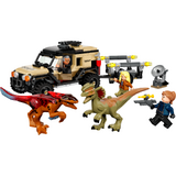 Bricks Jurassic World Transport de Piroraptor și Dilophosaurus 76951