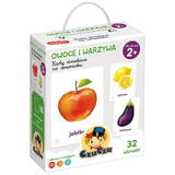Jucarie Educationala CzuCzu Picture cards on a string - Fruits and v