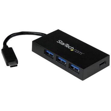 Hub USB StarTech 4 Port USB C  - C to C & A Black