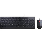 Kit Periferice Lenovo Tastatura + Mouse Essential Wired Combo, USB, Black
