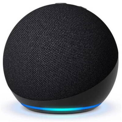 Amazon dublat-inteligenta Echo Dot 5, Control Voce Alexa, Wi-Fi, Bluetooth, Negru
