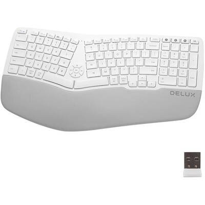 Tastatura Delux GM902A Wireless White