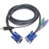Switch KVM Inter-Tech 88887057 2 port-uri VGA si PS2 1 port USB 10m